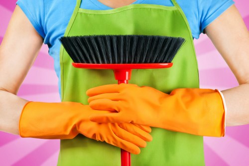 Team member responding to a cleaning safety concern